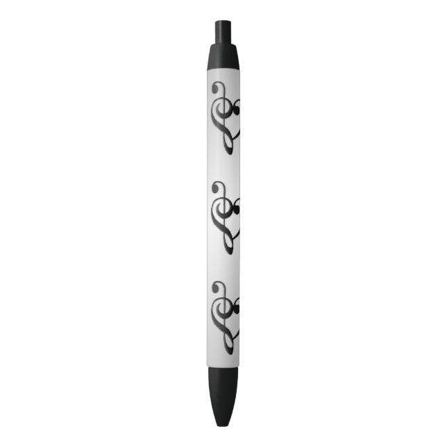 Music Clef Heart Pen (Front Vertical)