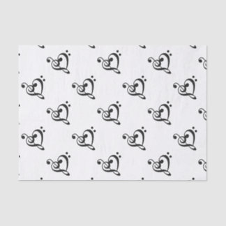 Music Clef Heart Tissue Paper