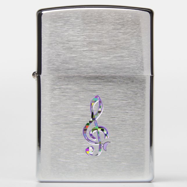 Music Clef  Zippo Lighter (Front)