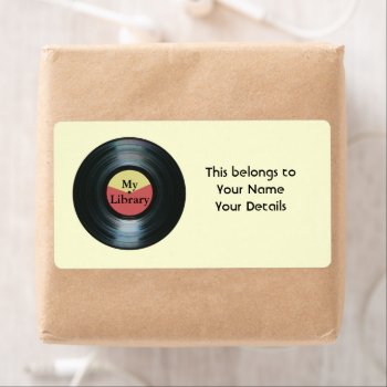 Music Collection Vinyl Record Name Gift Tag Labels by DigitalDreambuilder at Zazzle