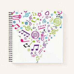 music color pattern music notes notebook