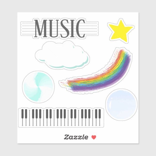 Music colorful Sticker (Sheet)