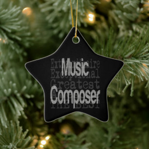 Music Composer Extraordinaire Ceramic Ornament