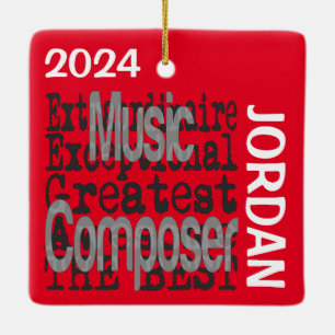 Music Composer Extraordinaire CUSTOM Ceramic Ornament