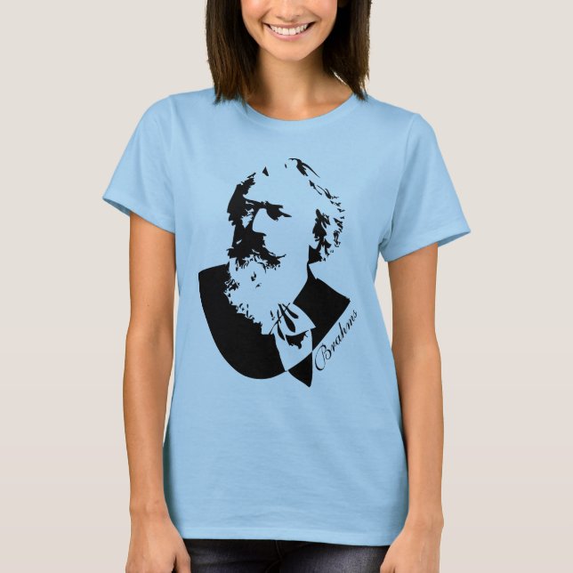Music Composer Johannes Brahms Ladies Tee (Front)