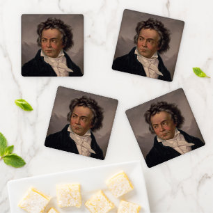 Music Composer Maestro Ludwig Beethoven Symphony  Coaster Set