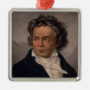 Music Composer Maestro Ludwig Beethoven Symphony  Metal Ornament