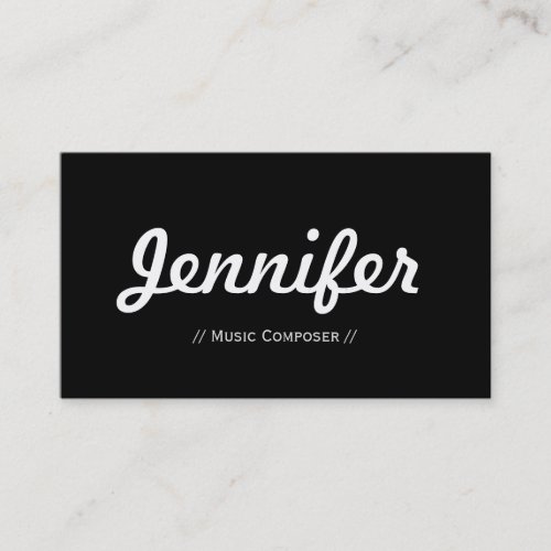 Music Composer _ Minimal Simple Concise Business Card