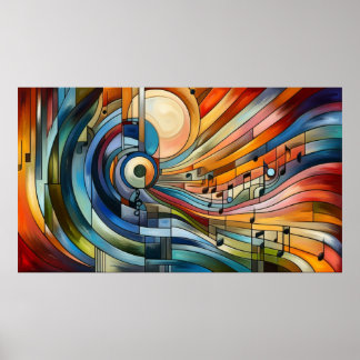 Music composition - lyrical abstract piece 04 poster