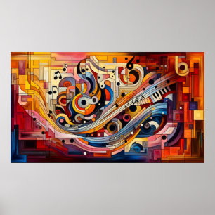 Music composition - lyrical abstract piece 08 poster