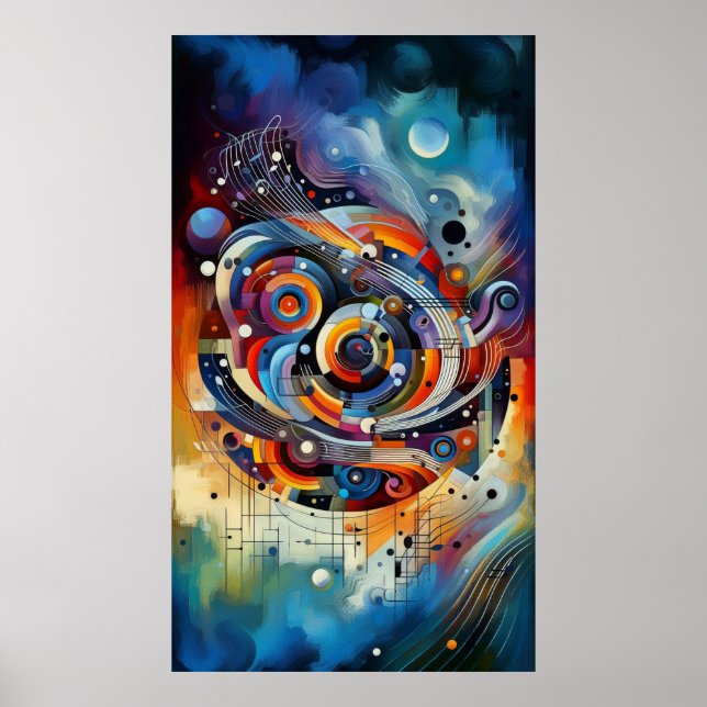 Music composition - lyrical abstract piece 17 poster (Front)