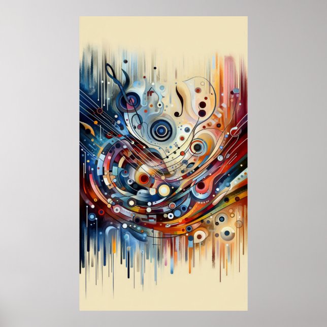 Music composition - lyrical abstract piece 18 poster (Front)