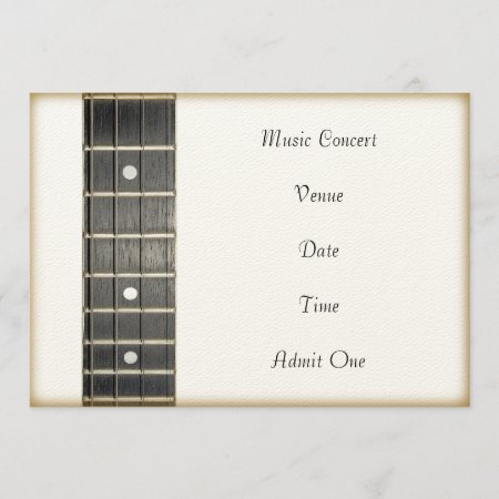 Music Concert Admission Ticket Invitation Card