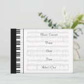 Music Concert Admission Ticket Piano Theme (Standing Front)