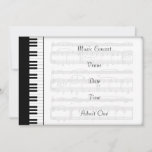 Music Concert Admission Ticket Piano Theme at Zazzle