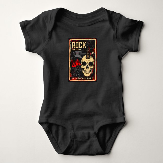 Music concert baby bodysuit (Front)