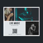 Music Concert Band Bar Party Promotional QR Code Flyer<br><div class="desc">A modern promotional custom photos flyer that is ideal for all types of businesses and promotions. Customize the photos,  QR Code and text and create your own business marketing flyer. A simple and professional photo themed business flyer template.</div>