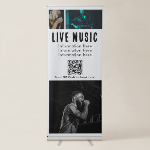 Music Concert Band Party Promotional QR Code Photo Retractable Banner
