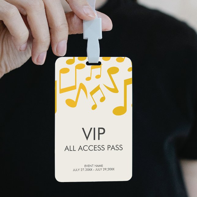 Music Concert Festival All Access VIP Pass Badge (Music Concert Festival All Access VIP Pass Badge)