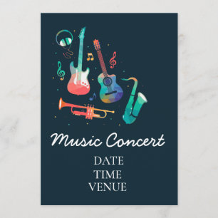 Music concert for kids or students performance invitation