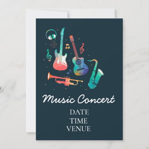 Music concert for kids or students performance invitation