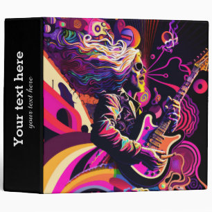 Music Concert Guitarist 3 ring binder