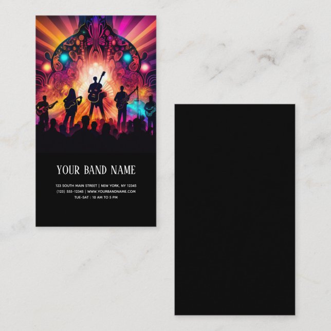 Music Concert Guitarist business card (Front/Back)