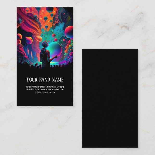 Music Concert Guitarist business card (Front/Back)