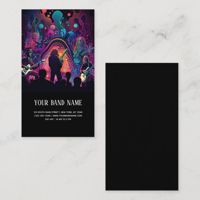 Music Concert Guitarist business card (Front/Back)