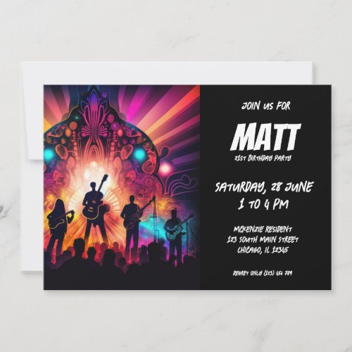 Music Concert Guitarist Invitation