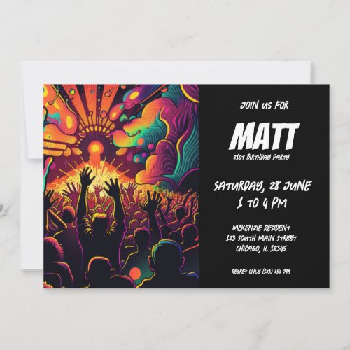 Music Concert Guitarist Invitation