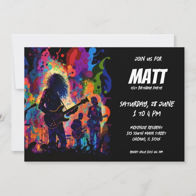 Music Concert Guitarist Invitation (Front)