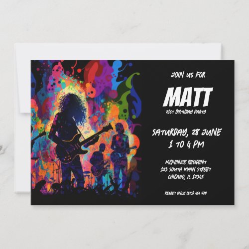 Music Concert Guitarist Invitation