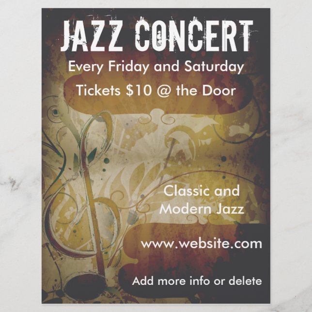 Music Concert Music Note Flyer (Front)