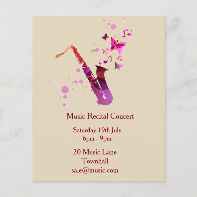 Music concert Recital music performance Flyer (Front)