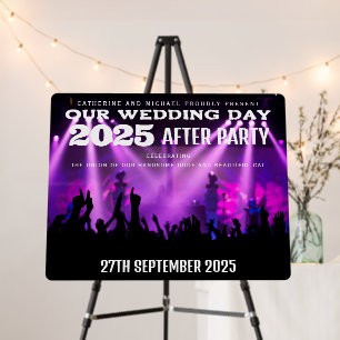 Music Concert Themed Wedding Lavender & Black Foam Board