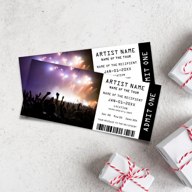 Music Concert Ticket Gift Invitation (Music Concert Ticket Invitation)