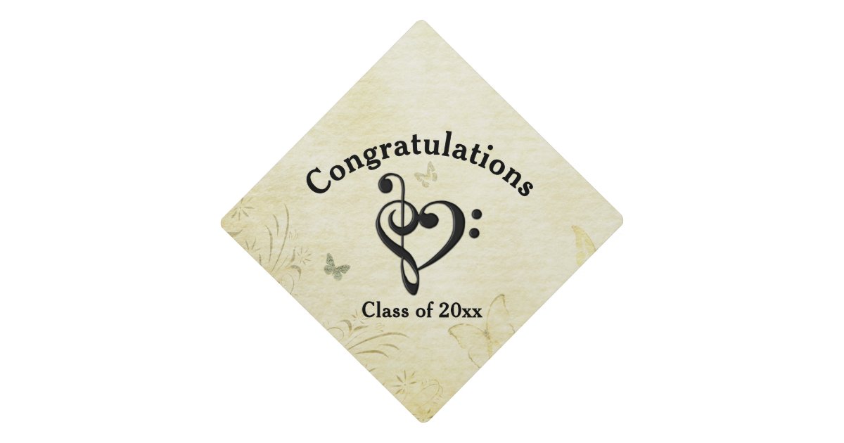 Music Congratulations Graduation Cap Topper Zazzle