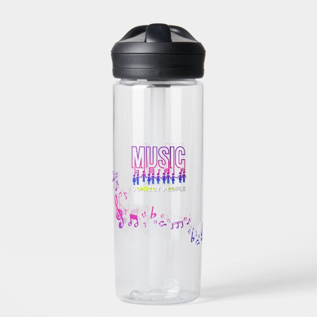 Music Connects People | 20oz Water Bottle (Front)
