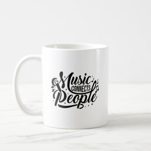 Music Connects People Typography Mug