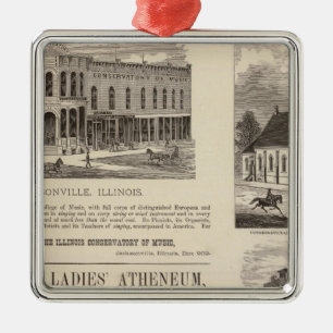 Music Conservatory, school, church Metal Ornament