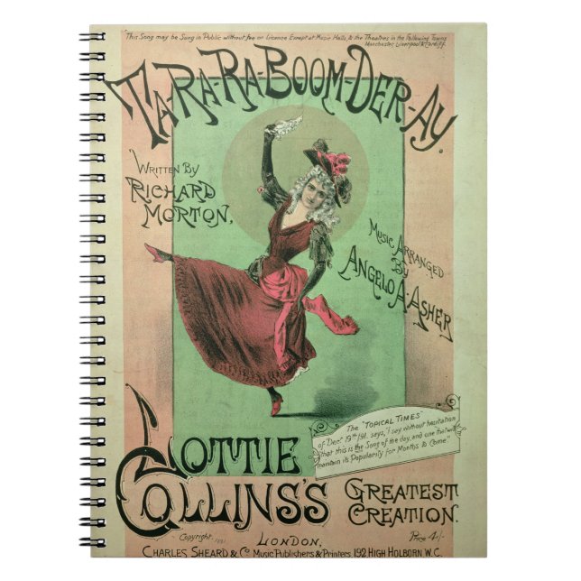 Music Cover for Ta-Ra-Ra-Boom-Der-Ay, published by Notebook (Front)