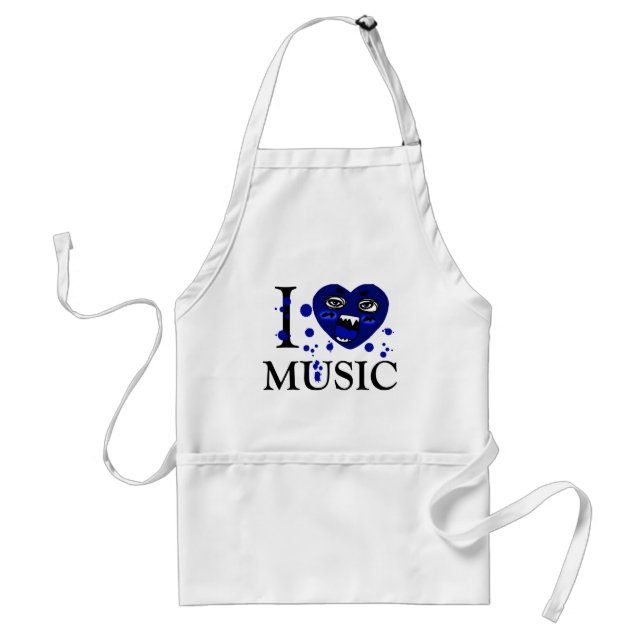 Music Crazy_ Adult Apron (Front)