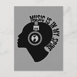 Music custom color postcard