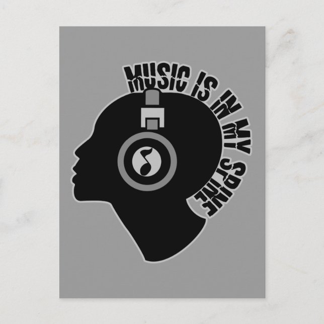Music custom color postcard (Front)
