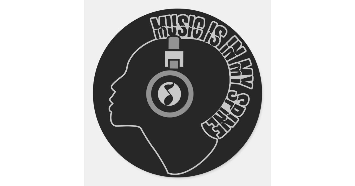 Music custom color stickers | Zazzle