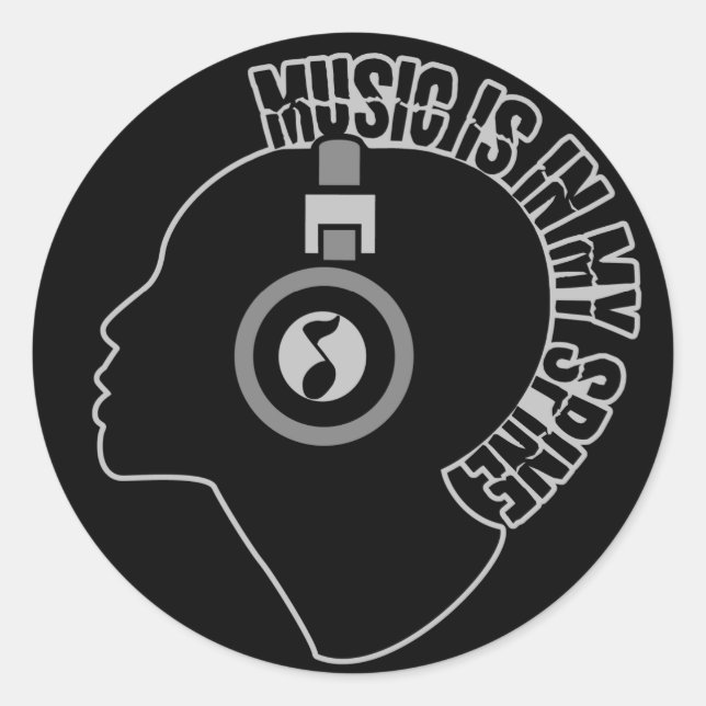 Music custom color stickers (Front)