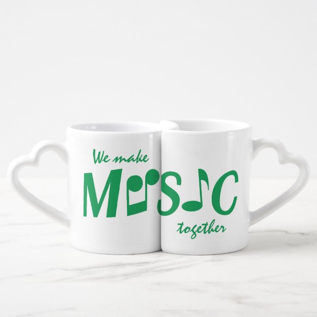 MUSIC custom couple's mugs (Front Nesting)