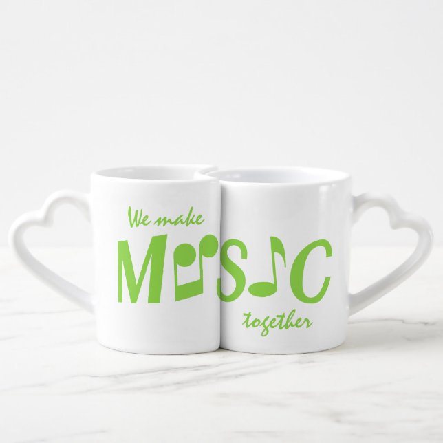MUSIC custom couple's mugs (Back Nesting)