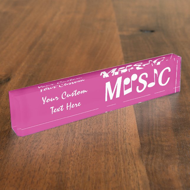 MUSIC custom desk nameplate (Side)
